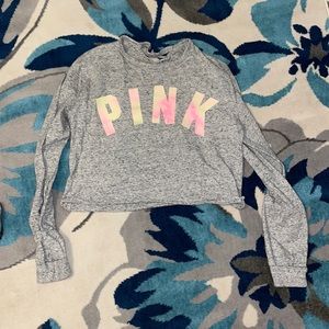 PINK Victorias Secret Cropped Long Sleeve